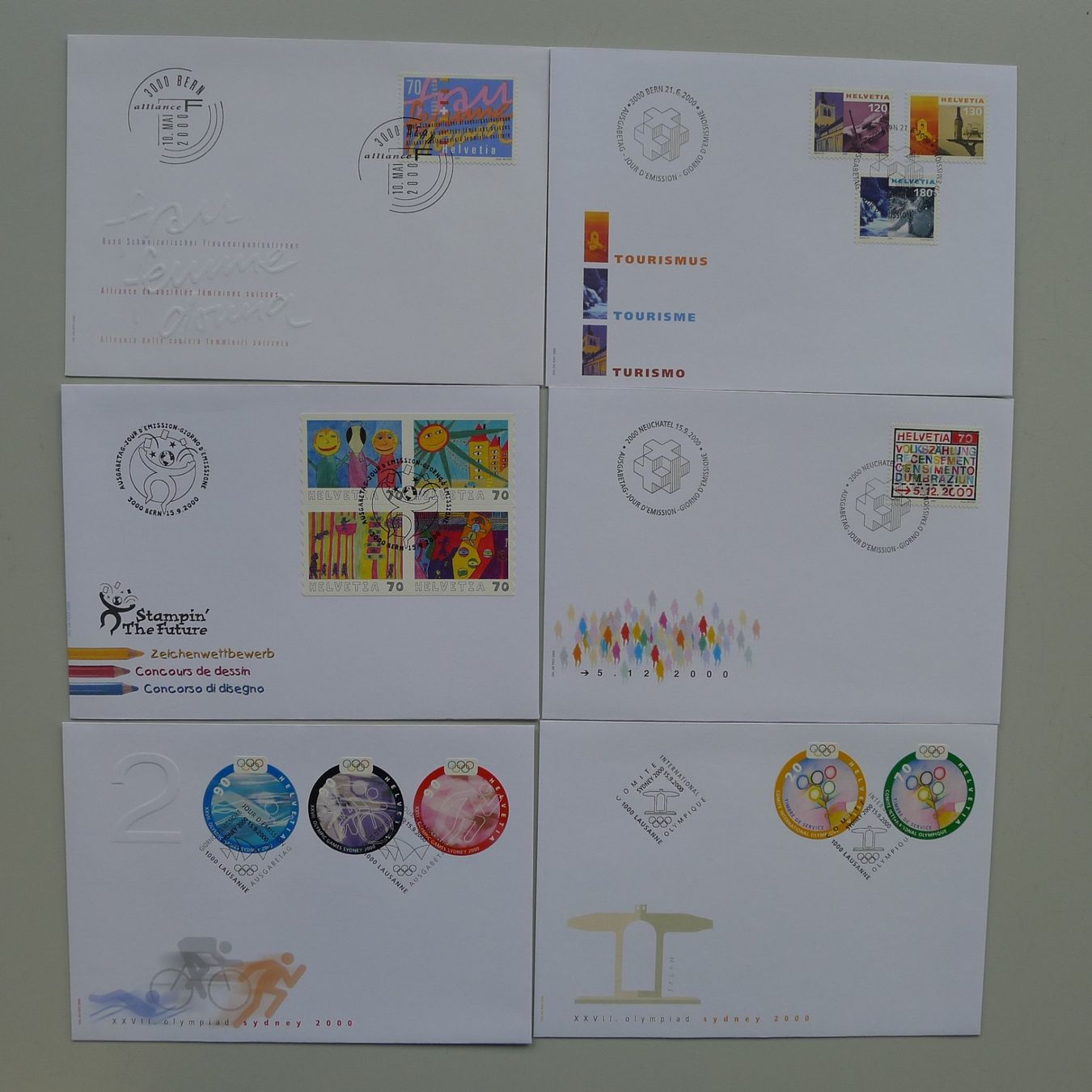 Tutti i francobolli: 2000-2004, FDC Sammlung, total 103 Stück, neuwertig! – Usato da Sursee venduto da Luzernerraute 2