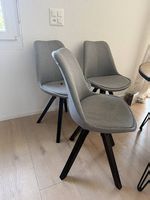 Esszimmerstühle grau 4x