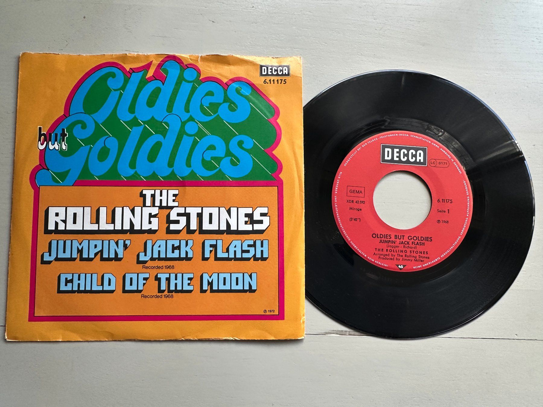 Dischi in vinile: ROLLING STONES tolle Jumpin Jack Flash Single Oldies – Usato da Basel venduto da Partridge