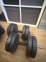Hantelstangen mit verstellbaren Gewichten 2 x 15kg
