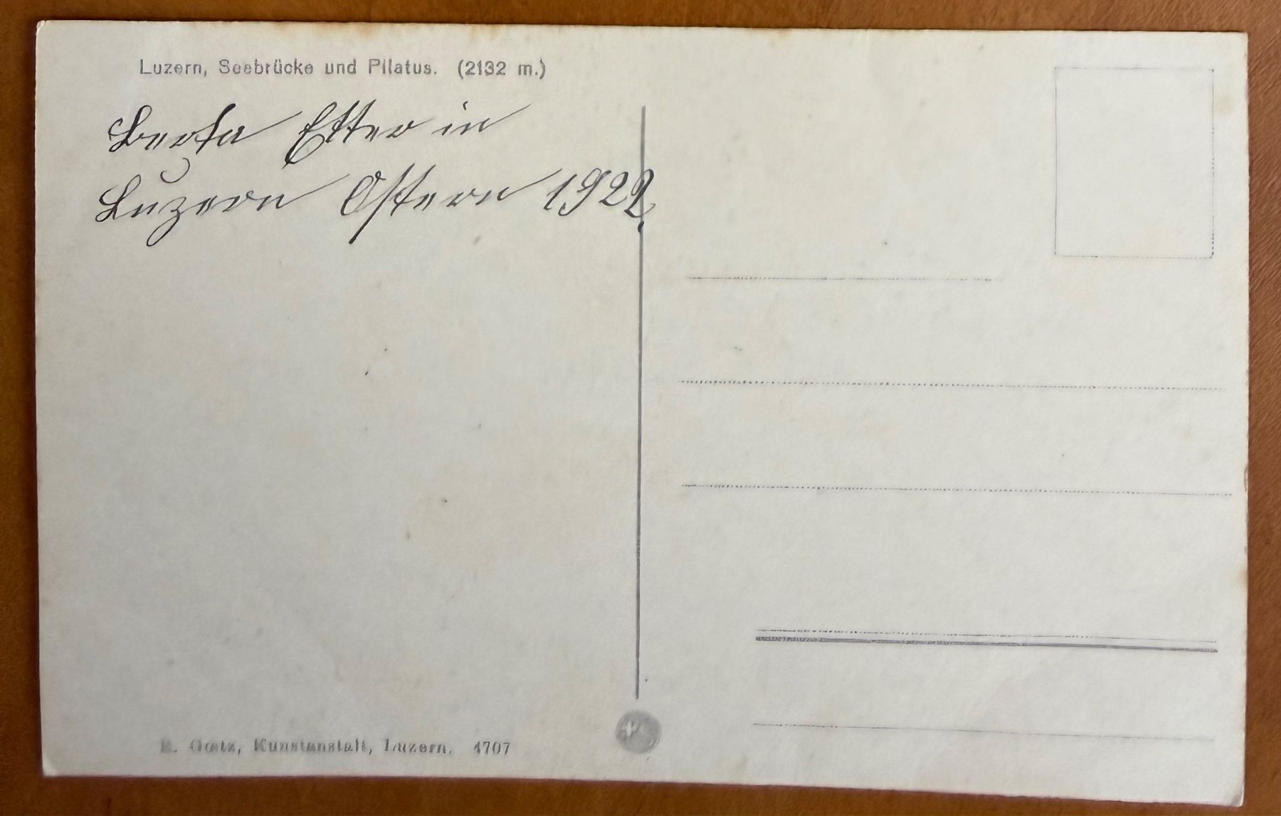 Ansichtskarten: Luzern - Dampfschiff 1922 – Gebraucht aus Lutry von Ediego 1