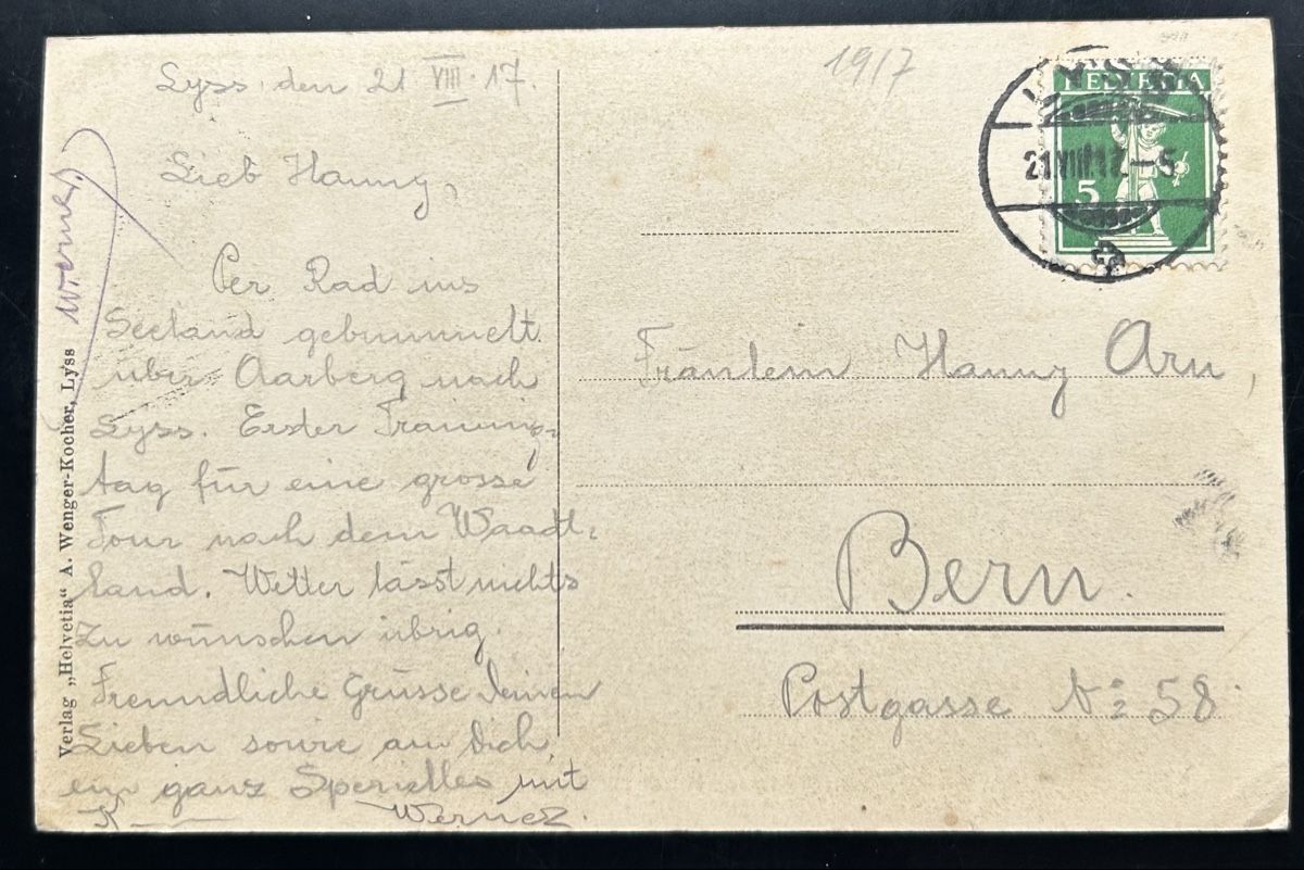 Cartoline postali: Lyss Hotel zur Post  – Usato da Horw venduto da Tellbub 1