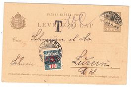 Entier postal de Hongrie Taxé