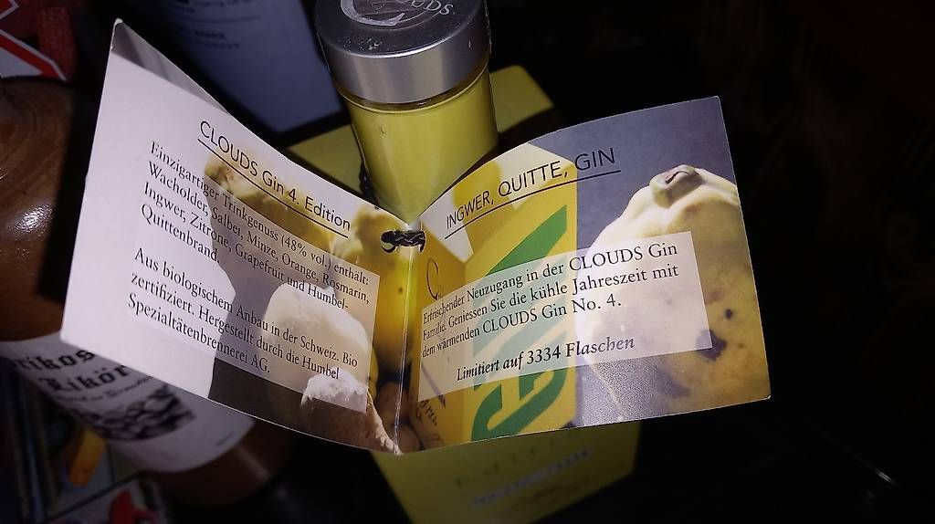 Spirituosen: Clouds gin 4. Edition  – Gebraucht aus Plons von Hollander77 3