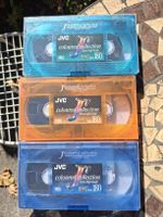 3 VHS Kassetten JVC Coloured Collection EHG 180 Min neu
