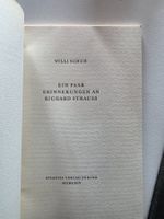 Willi Schuh - Ein paar Erinnerungen an Richard Strauss 1964