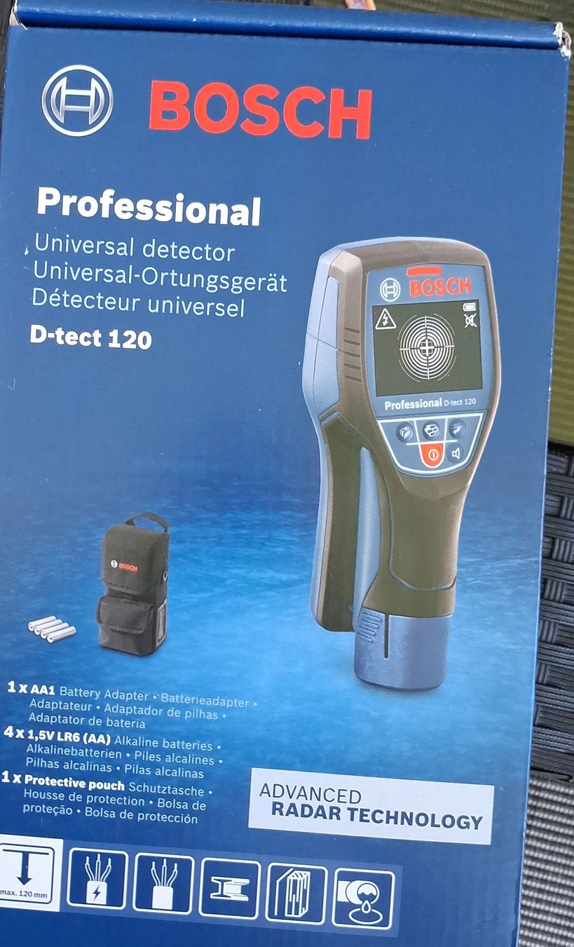 Bosch Tutti gli attrezzi: Bosch D-tect 120 Rilevatore Universale Professional – Nuovo e nell'imballaggio originale da Jona venduto da api_sdn2