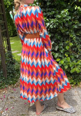 Chic Abito- Multicolore-tgM/L-3D-nuovo stile👌feste👌vacanze