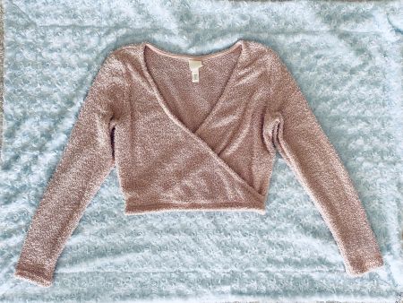 H&M Pullover Wickeloptik puderrosa Gr M