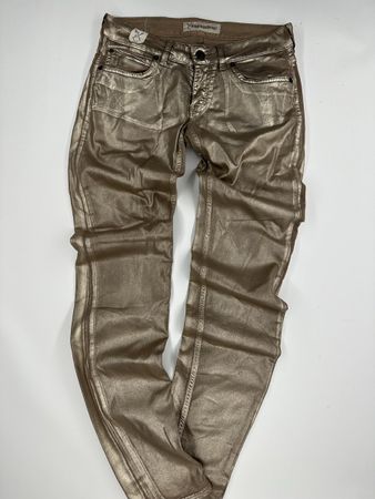 Drykorn Hose, Damen, Gold Metallic Look, Grösse 36