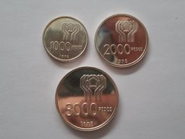 Gedenkmünzen aus Argentinien 1978 Stgl Silber 900‰ 50g.