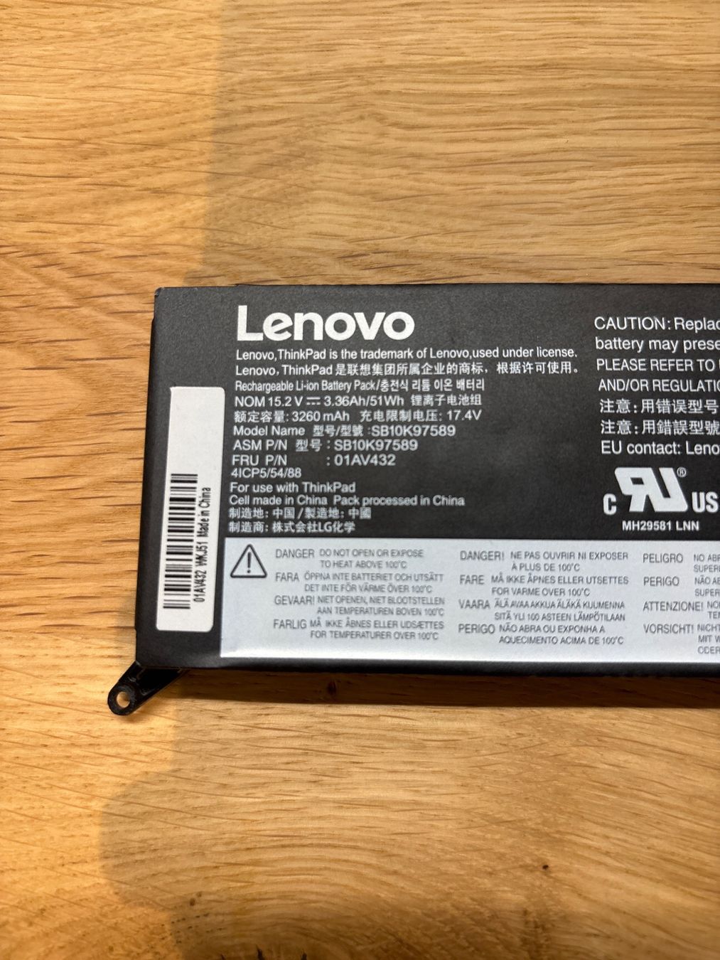 Lenovo Batterie: Lenovo Thinkpad Akku – Nuovo (secondo la descrizione) da Luzern venduto da Abovix 1