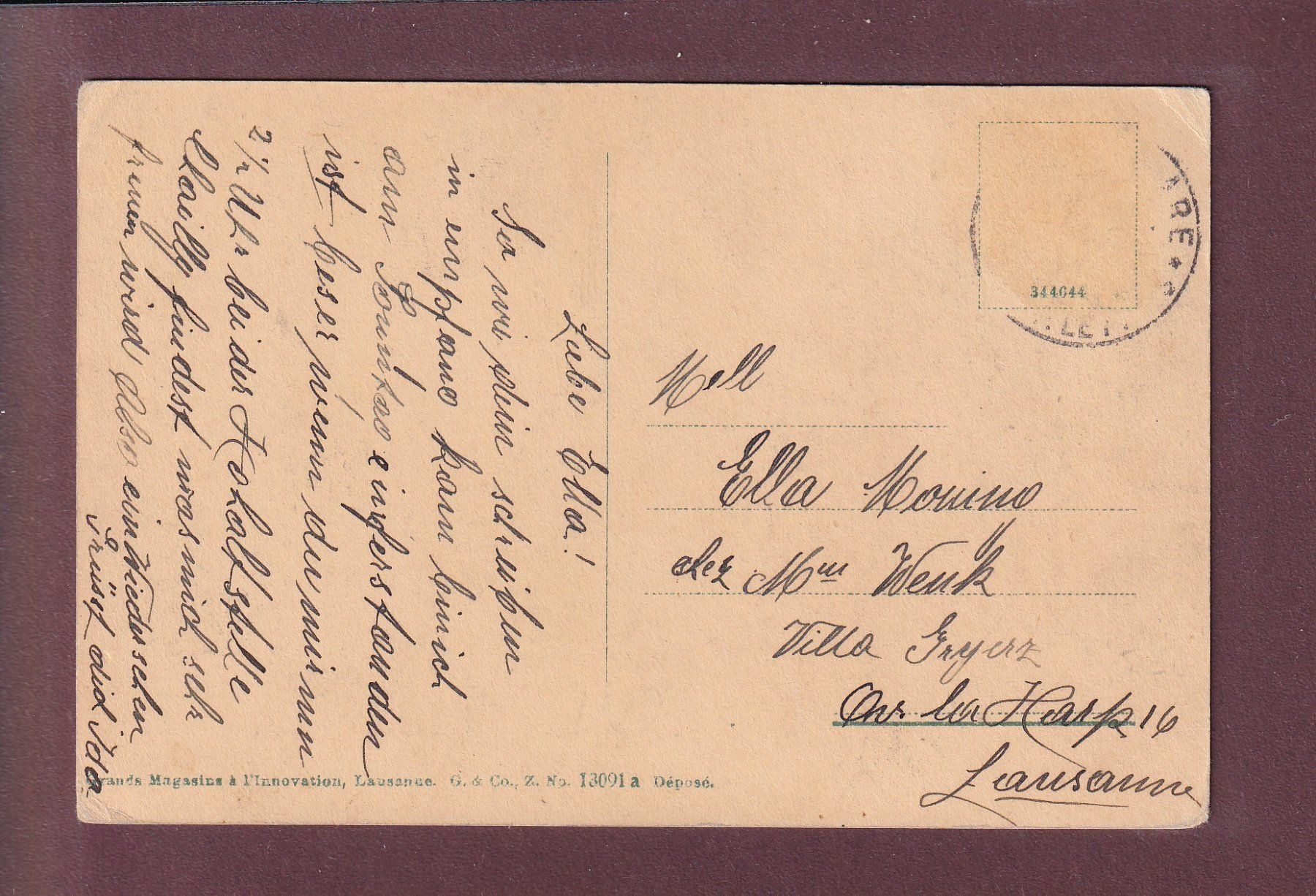 Cartoline postali: LAUSANNE - Ouchy - Château // angles pliés / émoussés // – Usato da Pully venduto da nicecards 1