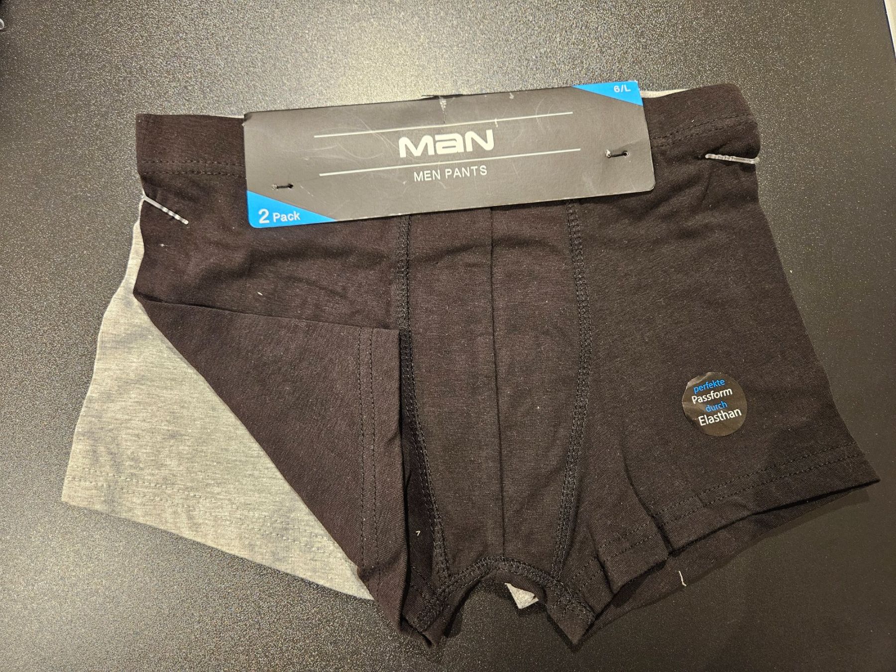 Unterwäsche: Neu - Man - Boxershorts 2Stk. Gr. 6/L – Neu und originalverpackt aus Dagmersellen von Jarsetz_Restposten