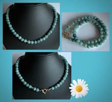 SALE KETTE STEINKETTE EDELSTEINKETTE AQUAMARIN ECHTE STEINE