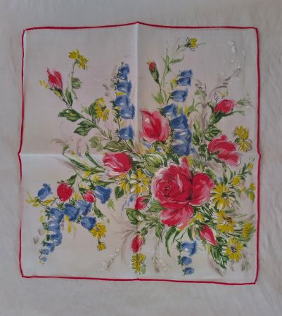 Taschentuch / Sommer - Blumen zirka 60er Jahre ab Fr. 4.-