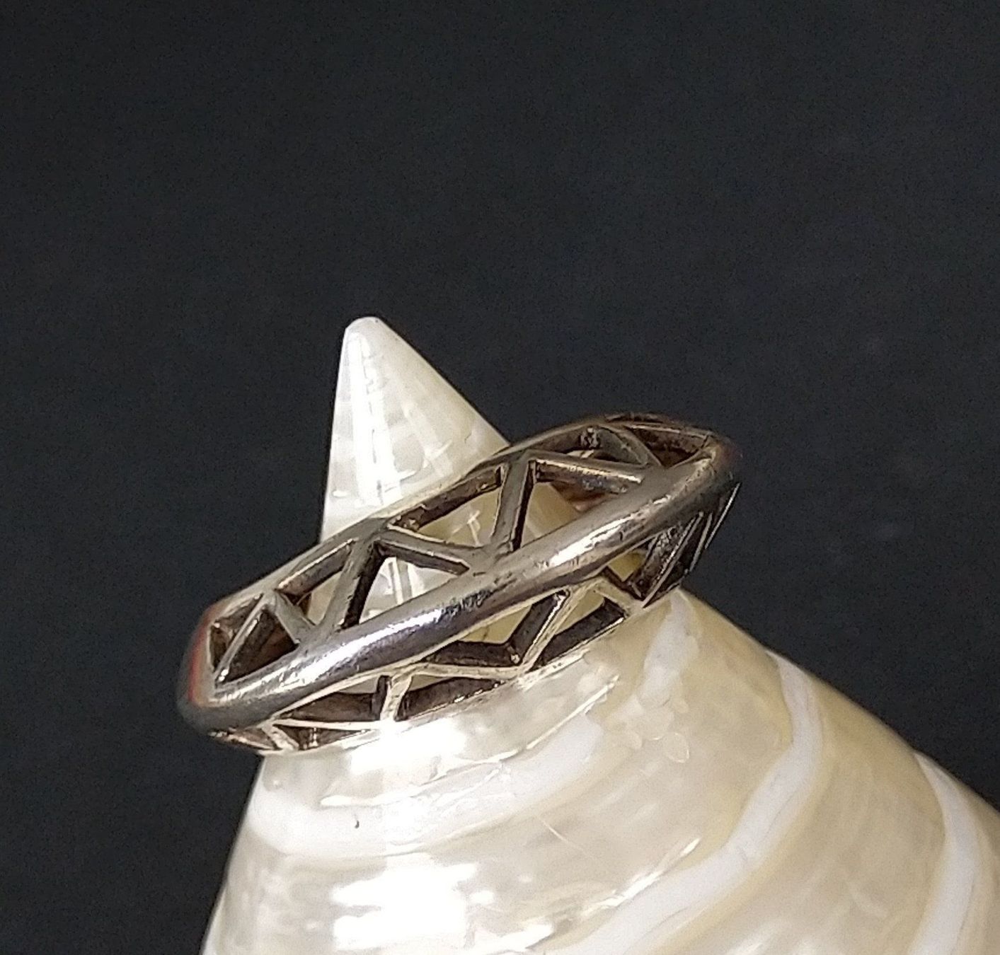 Bagues: MODERNER RING IN 925 SILBER – D'occasion à Romanshorn par BoutiqueA 1