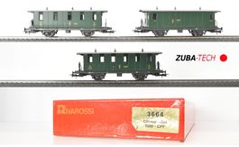 Rivarossi 3664 Oltimer Wagen-Set 3-tlg SBB H0 GS mit OVP