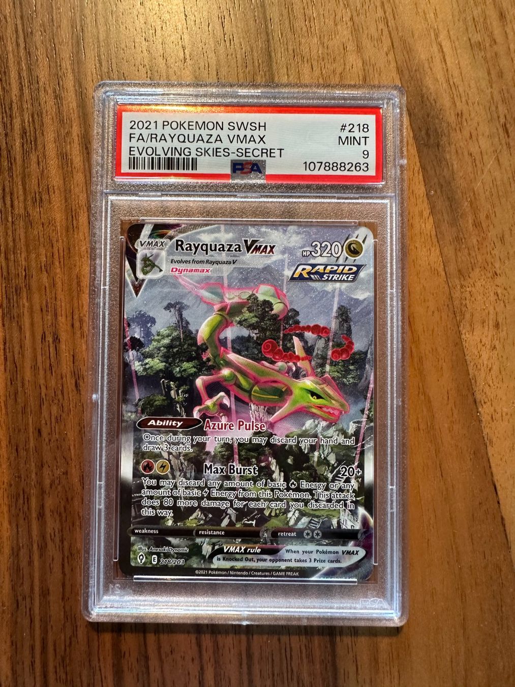 Pokémon Sammelbilder & Trading cards: Rayquaza VMAX SWSH Evolving Skies PSA 9 EN – Neu (gemäss Beschreibung) aus Hagendorn von Pokecollectorch