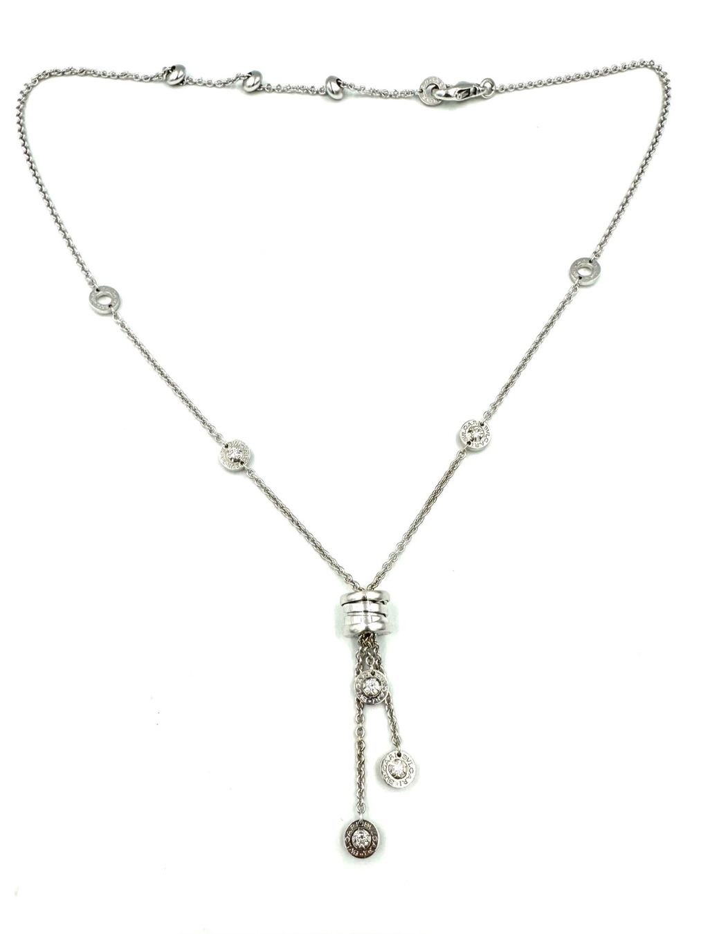 Bulgari Catenine: BVLGARI. Collier "Bzero1" or blanc 18K et diamants – Usato da Renens VD venduto da Diademe.sarl