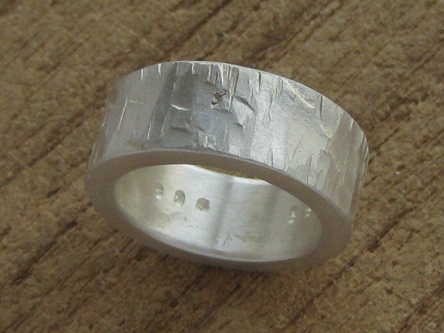 Anelli: breiter UNIKAT Ring Silber 999 Hammerschlag / Gr. 55 – Nuovo (secondo la descrizione) da Ermatingen venduto da Decovin 8