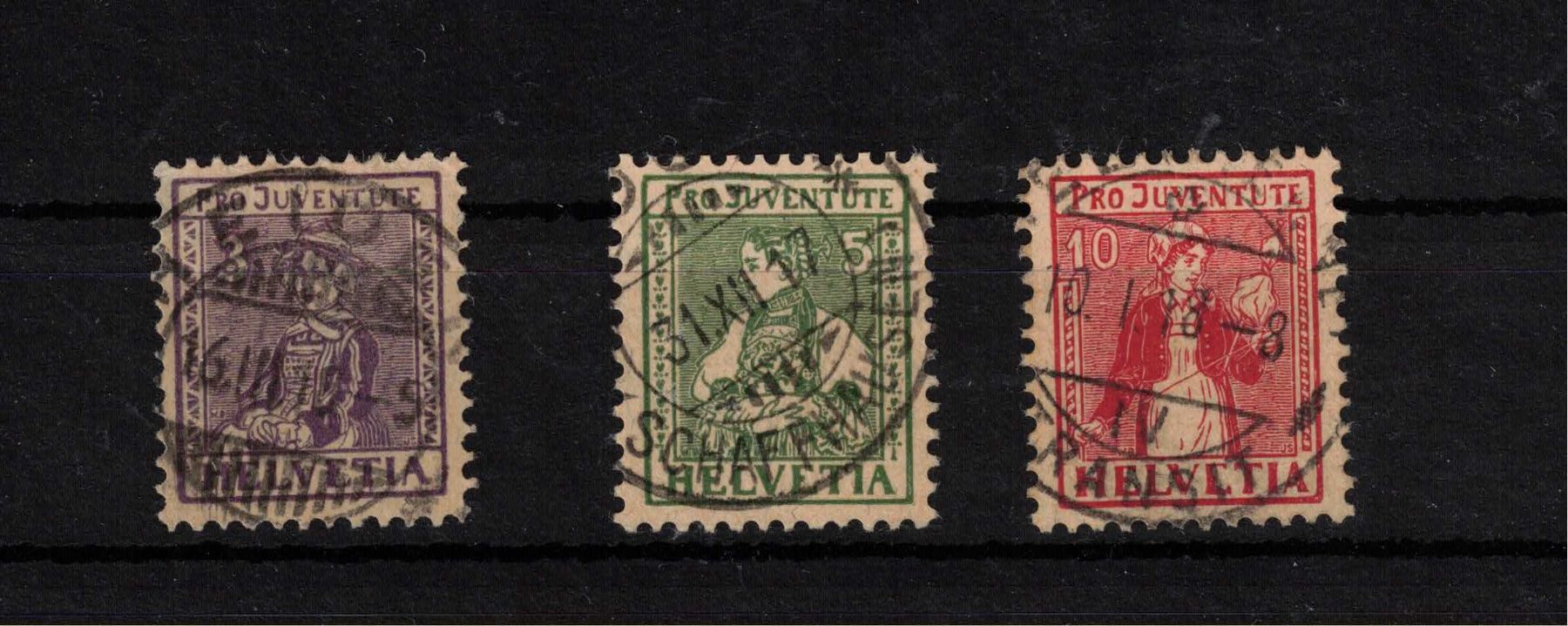 Tutti i francobolli: Pro Juventute 1917 gestempelt – Usato da Bottmingen venduto da Golferin