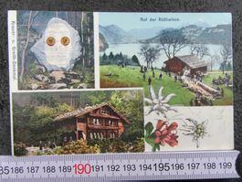 RÜTLI-WIESE + HAUS + DENKMAL 1906 UIR AK