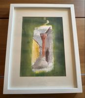 Original Aquarell / Gouache – Mediterrane Gasse – signiert –
