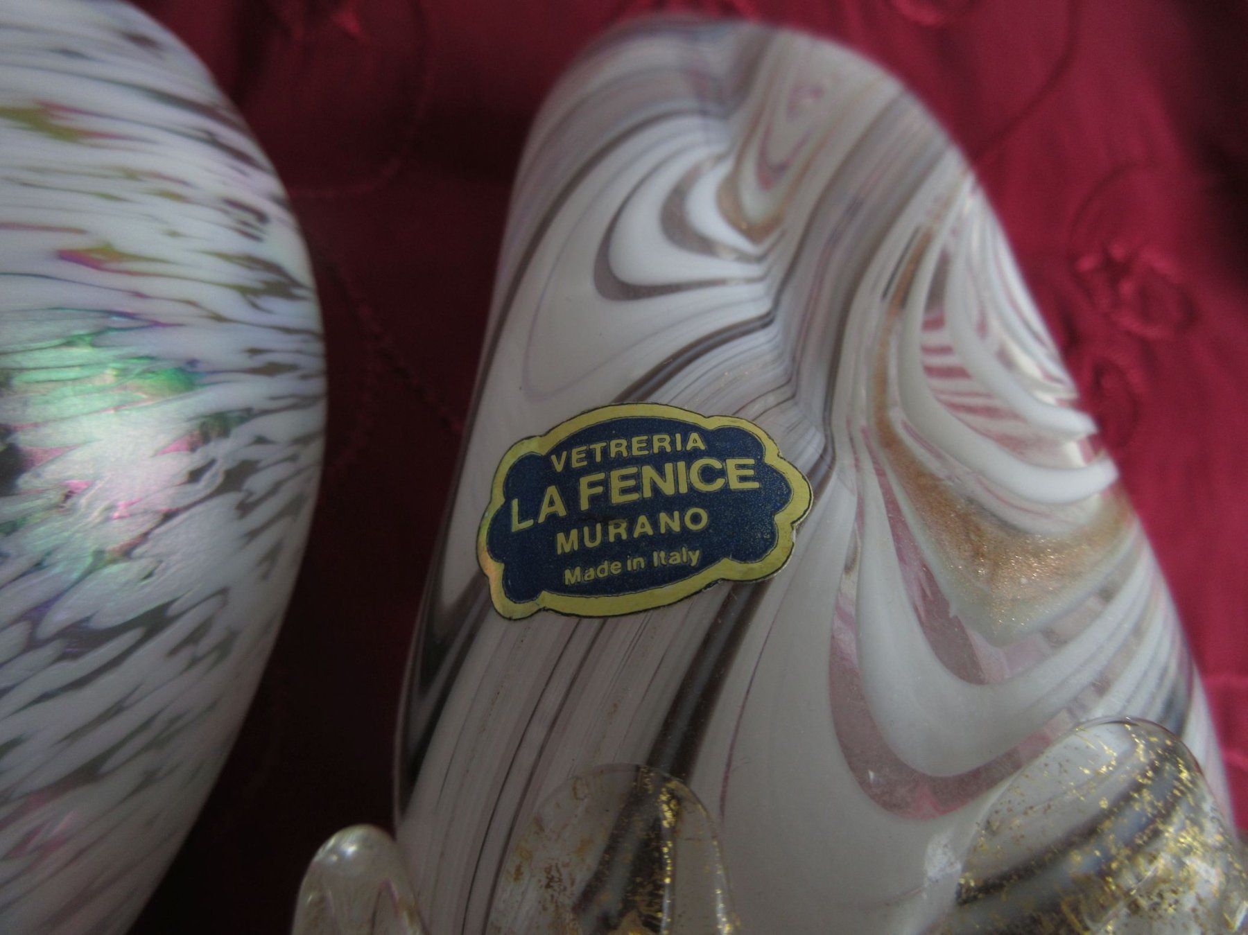 Murano Tutte le decorazioni: Murano Glas-Birne mit Goldeinschlüssen und Ei – Usato da Binningen venduto da Oldfashion 4