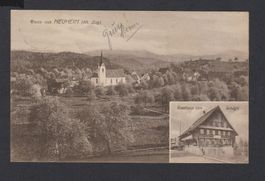 NEUHEIM  ZG   -   alte 2-Bild Ansichtskarte von 1921