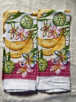 2x Summer Kitchen Towels, Banana & Lime Print 🍋🍌
