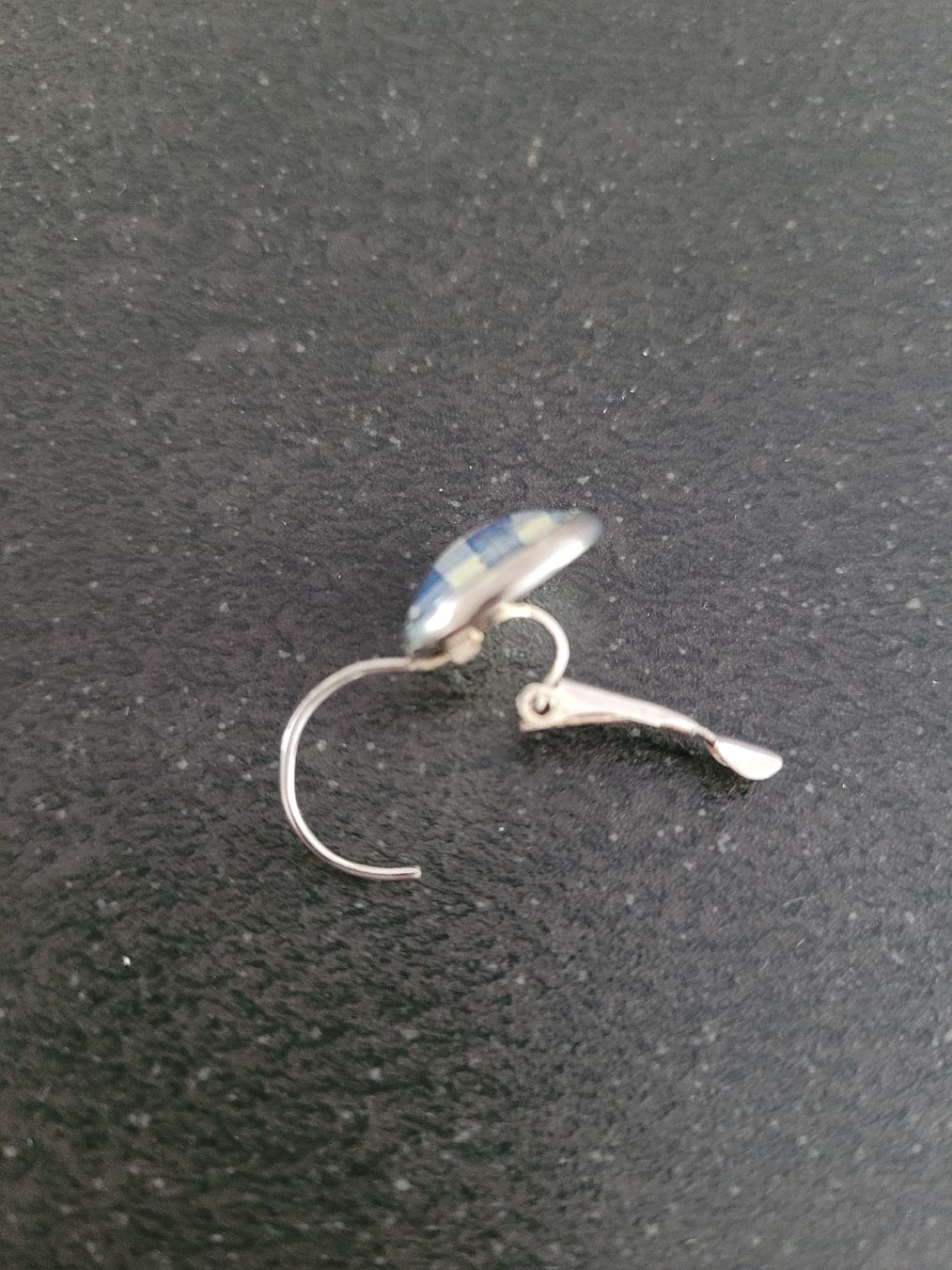 Ohrringe & -stecker: Ohrstecker kariert blau weiss – Gebraucht aus Büren NW von nie_k6382 2