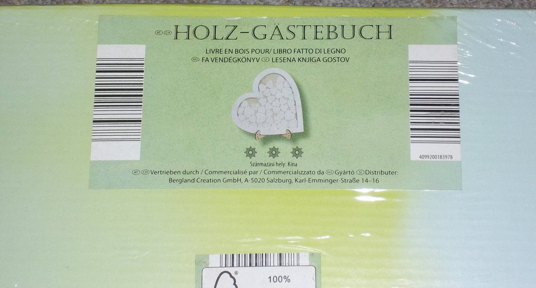Libri: Neues Holz-Gaestebuch in Herzform – Nuovo e nell'imballaggio originale da Kaltbrunn venduto da Cindy99 4