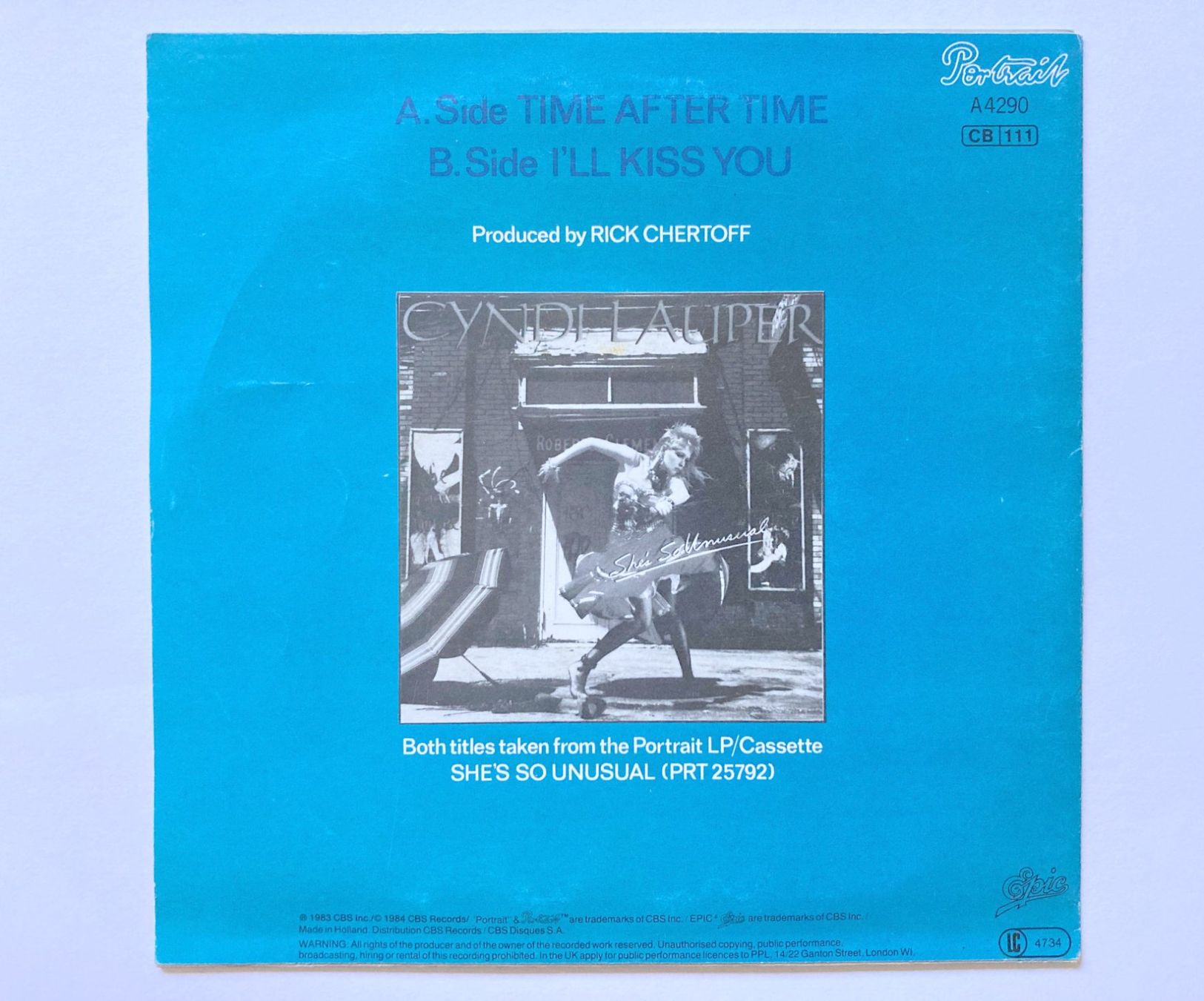 Vinyles: CYNDY LAUPER - TIME AFTER TIME – D'occasion à Bottens par hotter-than-hell 1