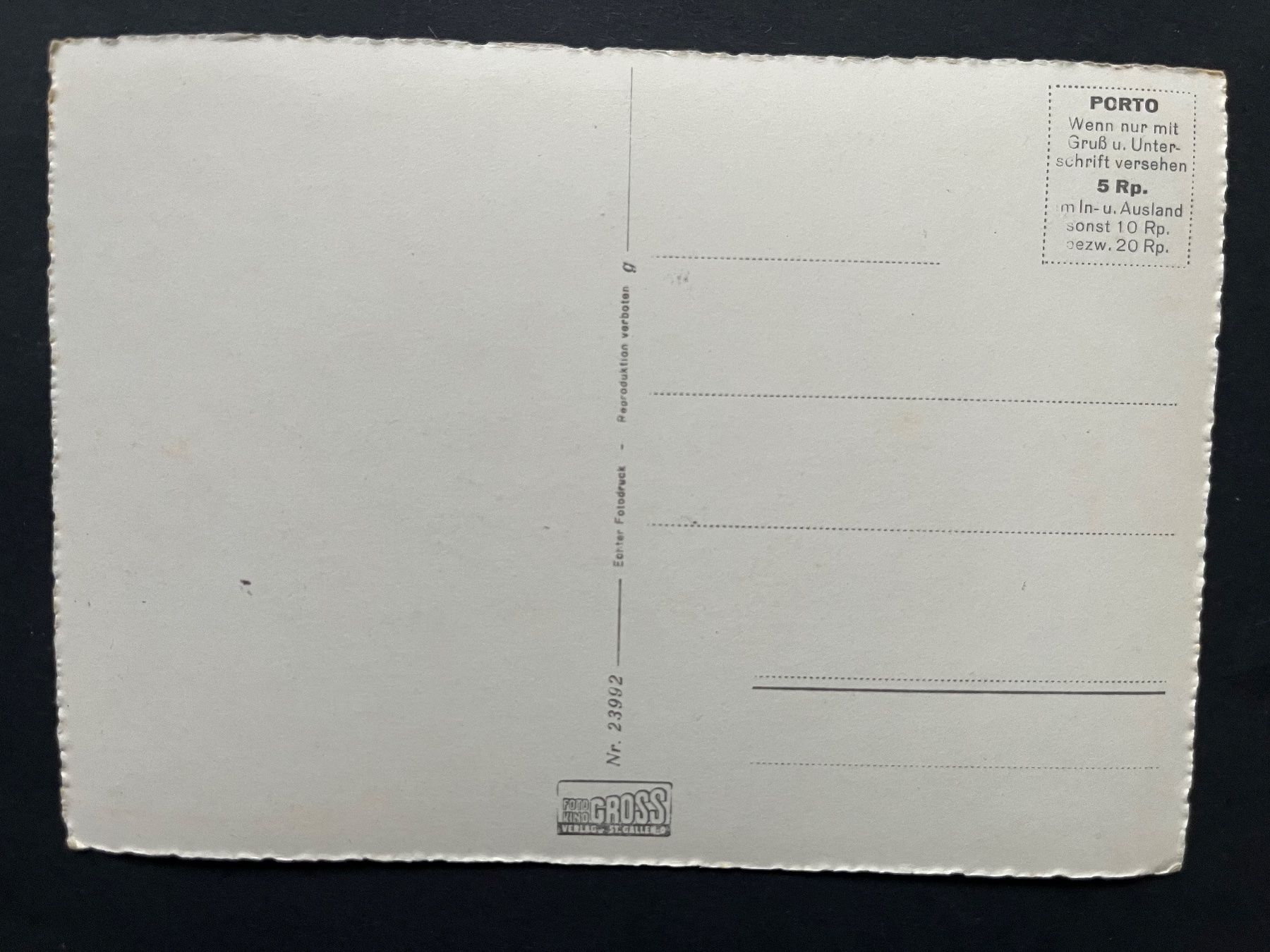 Cartoline postali: Wolfhalden (App.) mit Bodensee, ca. 1950 – Usato da Ostermundigen venduto da DaxKarten-75 1