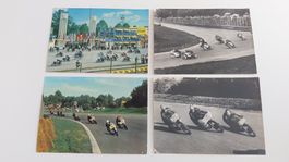 4  Postkarten Motorrad Rennen von Autorennbahn Monza 1962