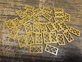 lego 60607 lot de 30 pièces Pearl Gold Pane for Window 1 x 2
