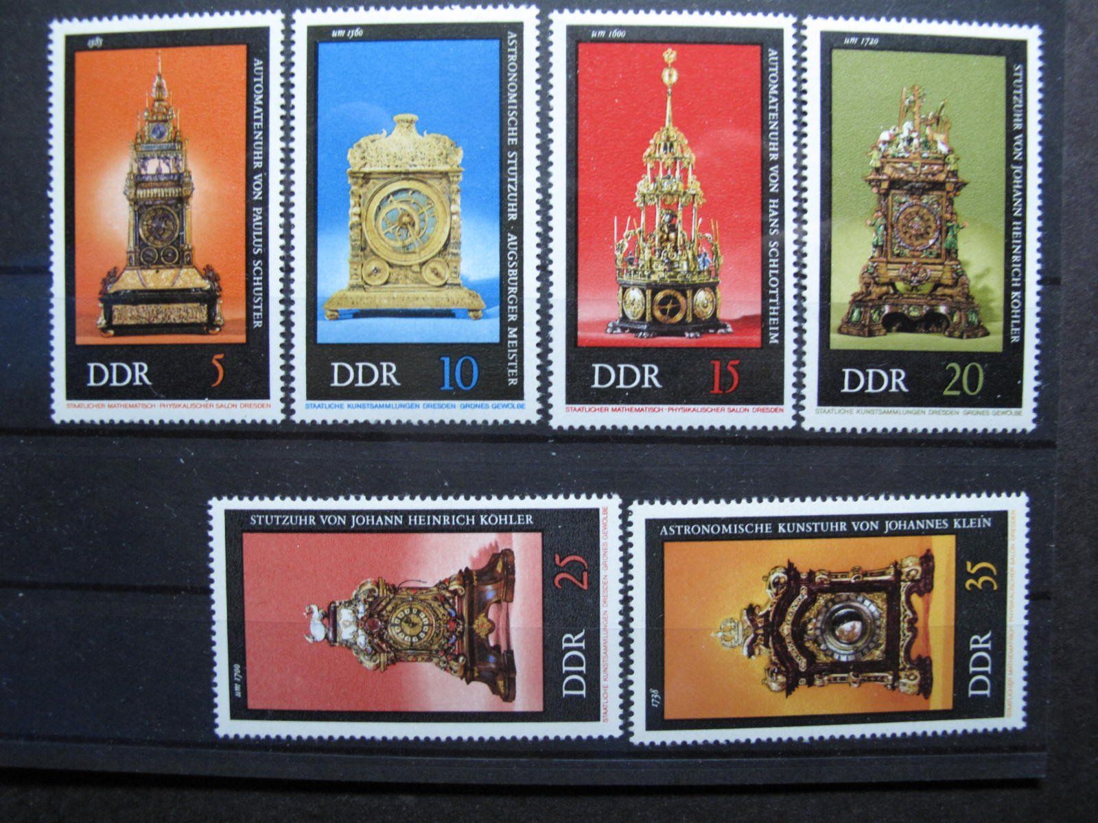 Tutti i francobolli: DDR 1975 Alte Uhren ** – Usato da Wil SG venduto da fva01