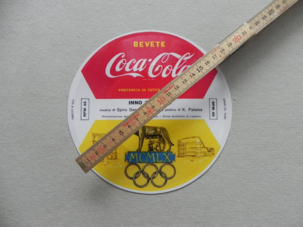 Coca Cola Artikel Single Olympia 1960 Rom Italien Sport Kaufen auf