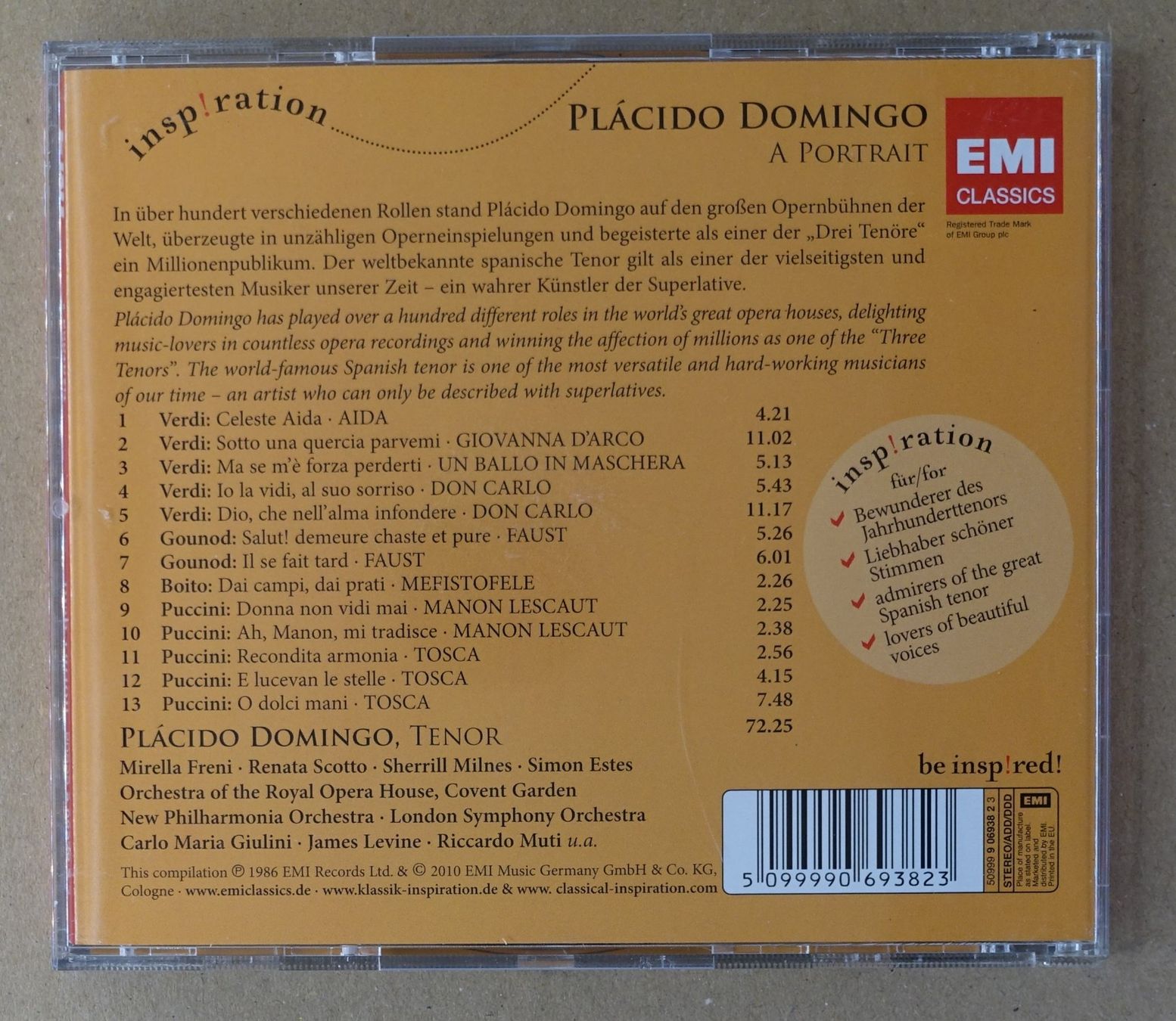 CD: Placido Domingo - A Portrait - F23 – Usato da Sessa venduto da fraenklishop 1
