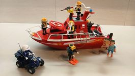 Playmobil bateau de secours pompier