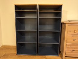 2 Büchergestelle Skruvby - tadelloser Zustand schwarzblau