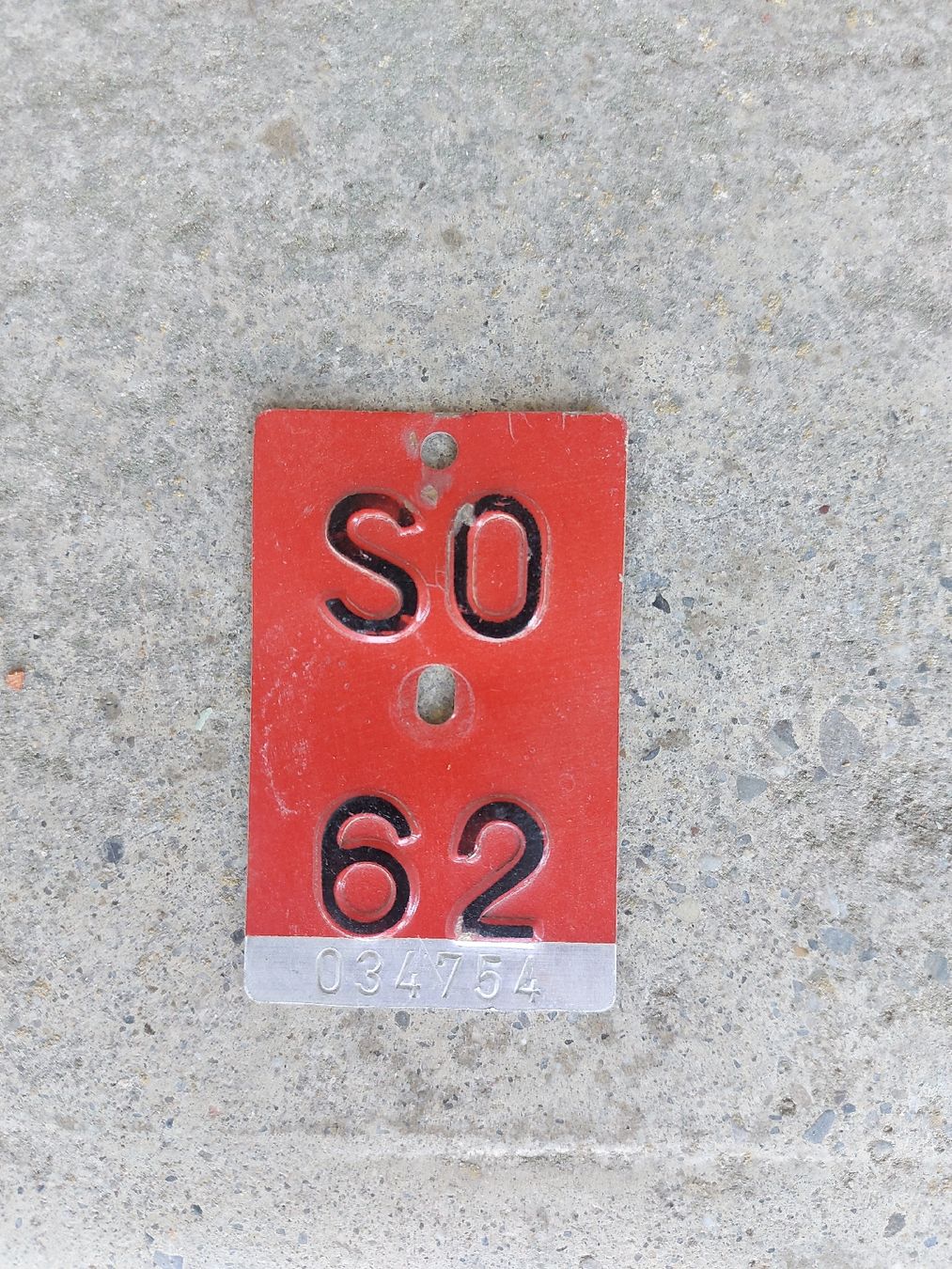 Ecriteaux: Velonummer SO 62 – D'occasion à Ostermundigen par Bijouxx