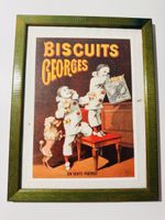 Vintage Biscuits Georges Advertisment with frame en vente