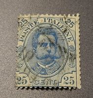 Italien 1893 briefmarke abart dezentriert