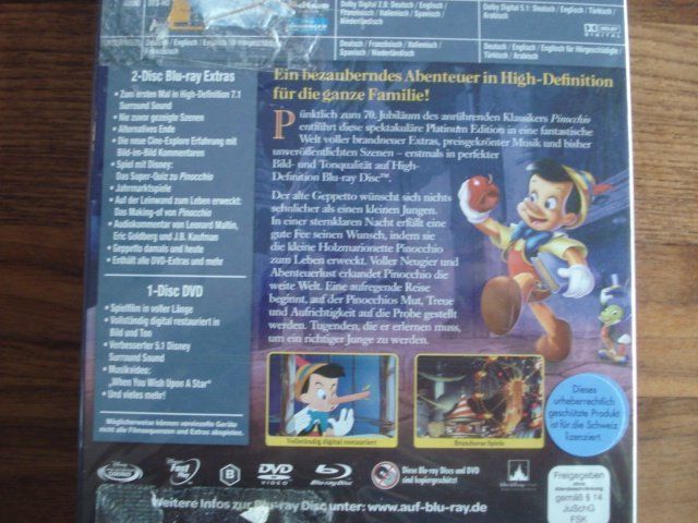 Tous les DVDs: Walt Disney Pinocchio – Neuf avec emballage d'origine à Glattpark (Opfikon) par knutli03 1