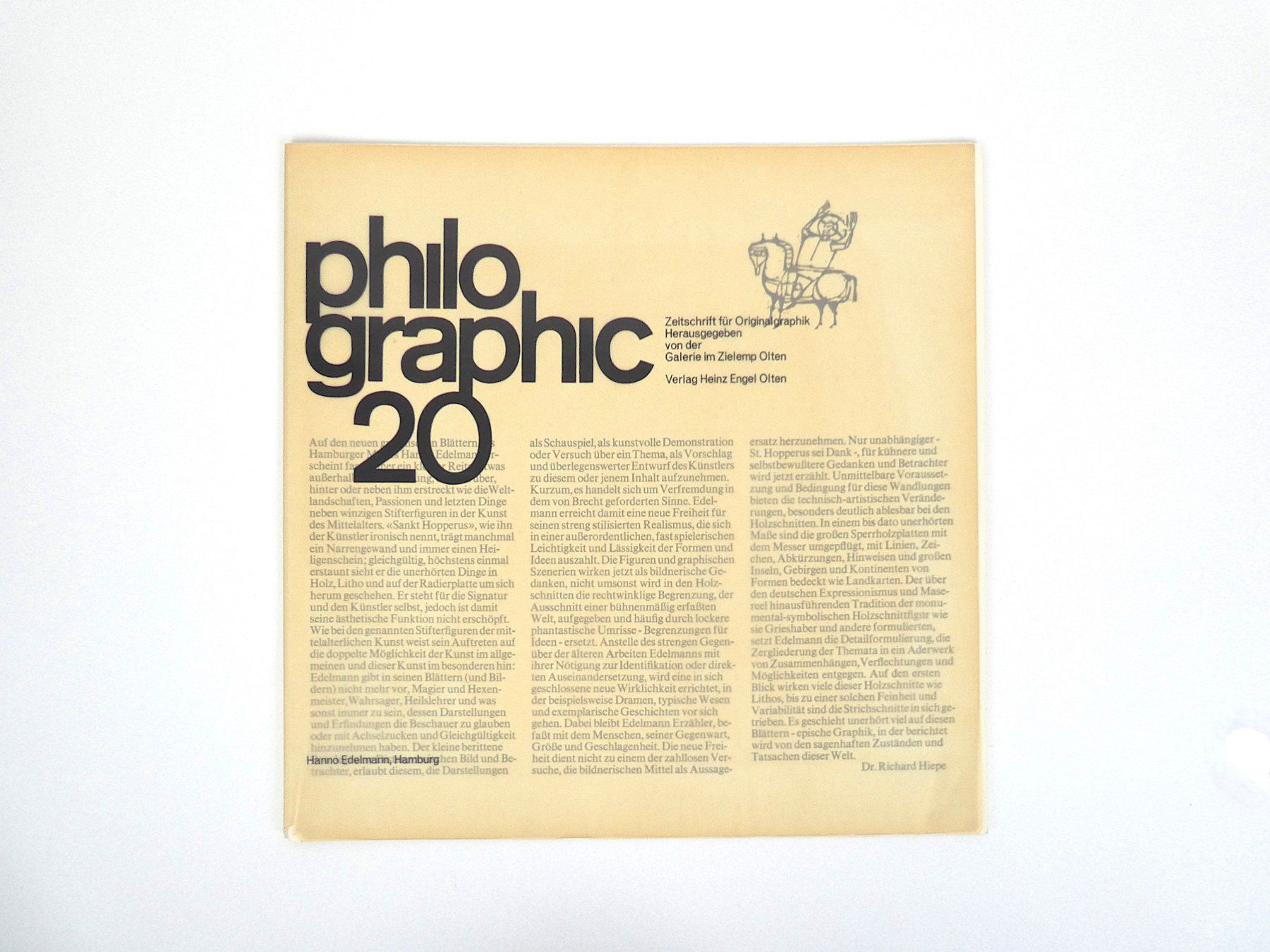 Riviste & Magazine: philographic 20 Zeitschrift - Hanno Edelmann – Usato da Urtenen-Schönbühl venduto da Restwert_Schoenbuehl