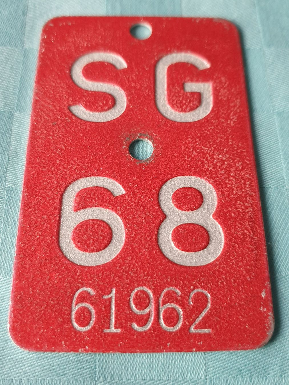 Insegne: Velonummer SG 68 – Usato da Mörschwil venduto da spirspi
