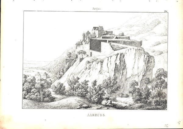 Incisioni: Aarburg von Wagner 1840 – Usato da Rafz venduto da Helvet32