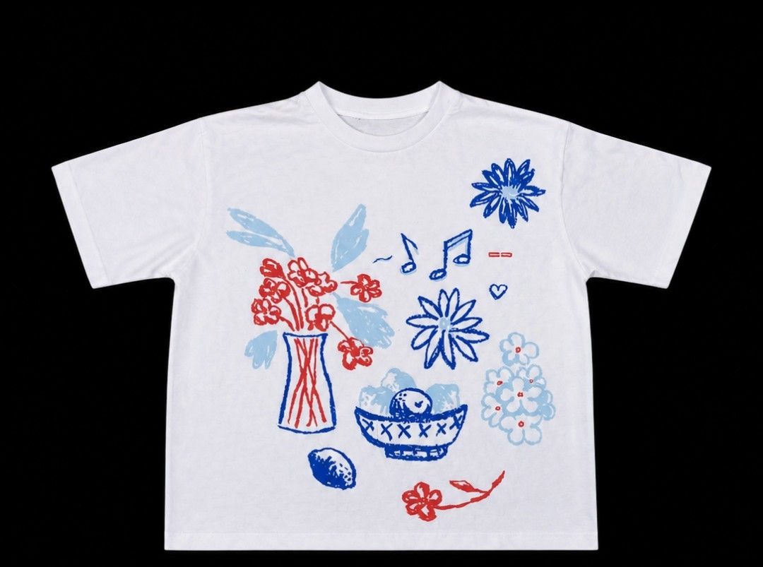 Ola Kala T-shirt: Crayon T-Shirt Oversized White XS – Nuovo (secondo la descrizione) da Frick venduto da Kodec